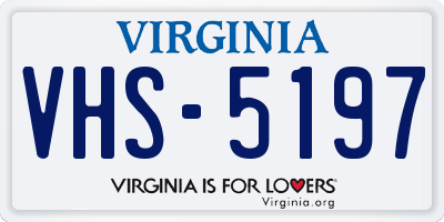 VA license plate VHS5197