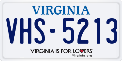 VA license plate VHS5213