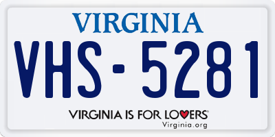 VA license plate VHS5281