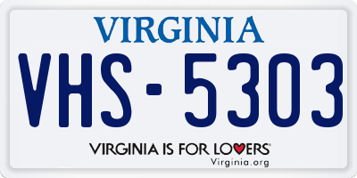 VA license plate VHS5303