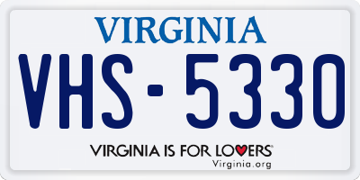 VA license plate VHS5330