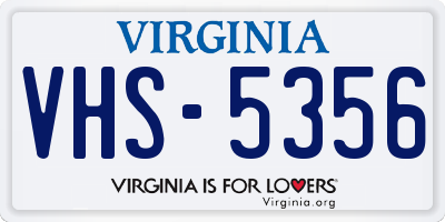 VA license plate VHS5356