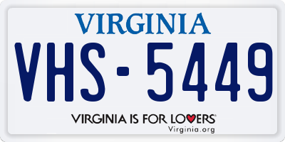 VA license plate VHS5449