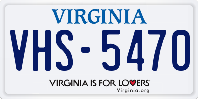 VA license plate VHS5470