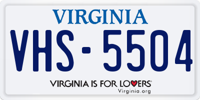 VA license plate VHS5504