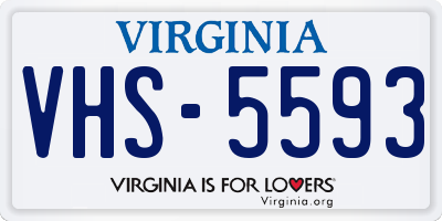 VA license plate VHS5593