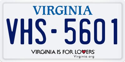 VA license plate VHS5601