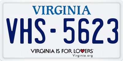 VA license plate VHS5623