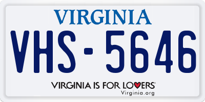 VA license plate VHS5646