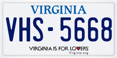 VA license plate VHS5668