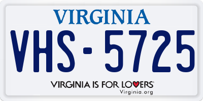 VA license plate VHS5725