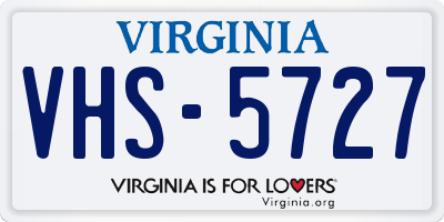 VA license plate VHS5727
