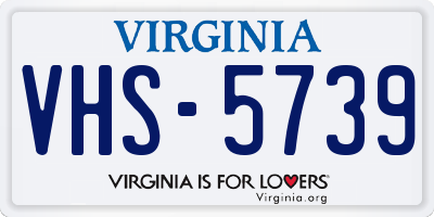 VA license plate VHS5739