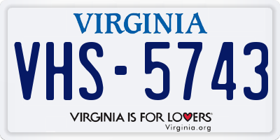 VA license plate VHS5743