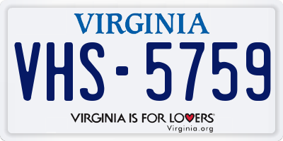 VA license plate VHS5759