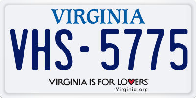 VA license plate VHS5775