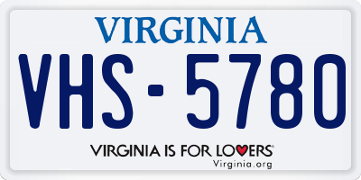VA license plate VHS5780