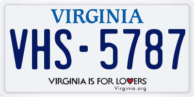 VA license plate VHS5787