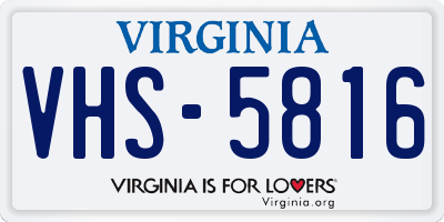 VA license plate VHS5816