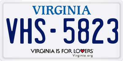 VA license plate VHS5823