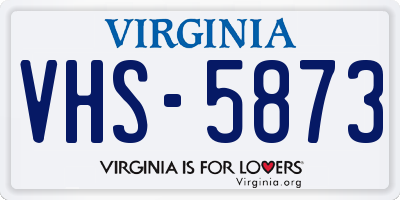VA license plate VHS5873