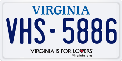 VA license plate VHS5886