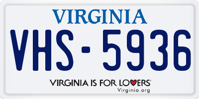 VA license plate VHS5936