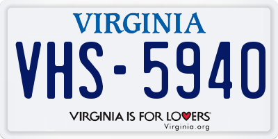 VA license plate VHS5940