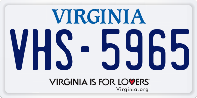 VA license plate VHS5965