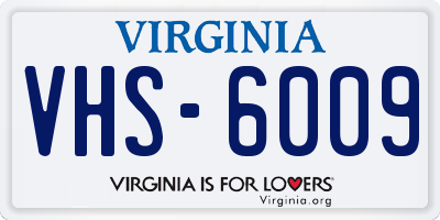 VA license plate VHS6009