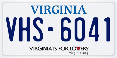 VA license plate VHS6041