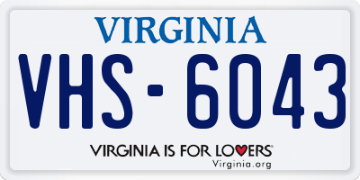 VA license plate VHS6043