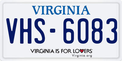 VA license plate VHS6083