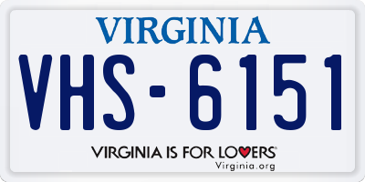 VA license plate VHS6151