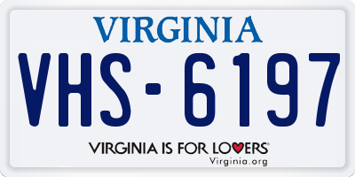 VA license plate VHS6197