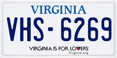 VA license plate VHS6269