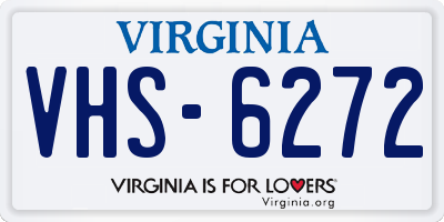 VA license plate VHS6272