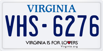 VA license plate VHS6276
