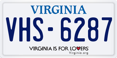 VA license plate VHS6287