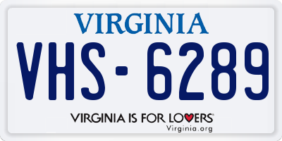 VA license plate VHS6289