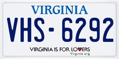 VA license plate VHS6292