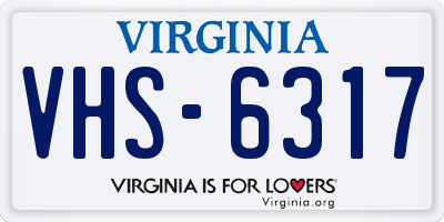 VA license plate VHS6317