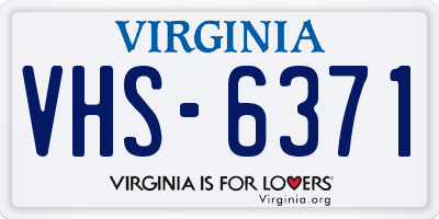 VA license plate VHS6371