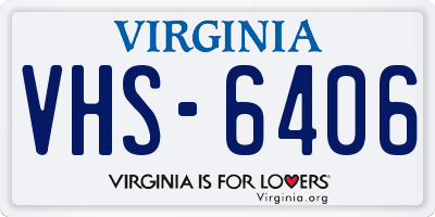 VA license plate VHS6406