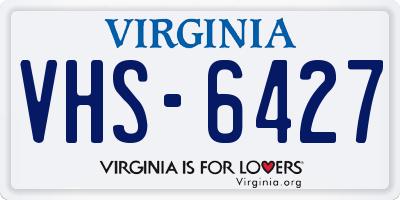 VA license plate VHS6427