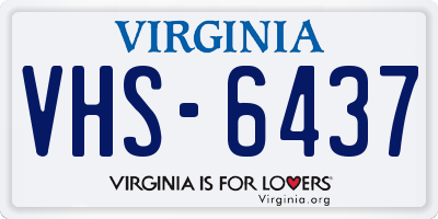 VA license plate VHS6437