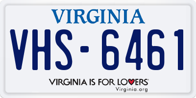 VA license plate VHS6461