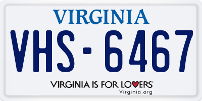 VA license plate VHS6467