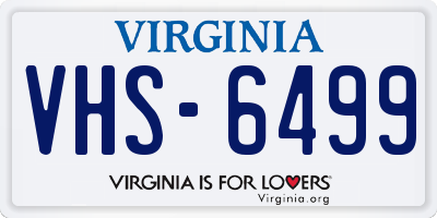 VA license plate VHS6499