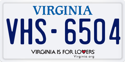VA license plate VHS6504